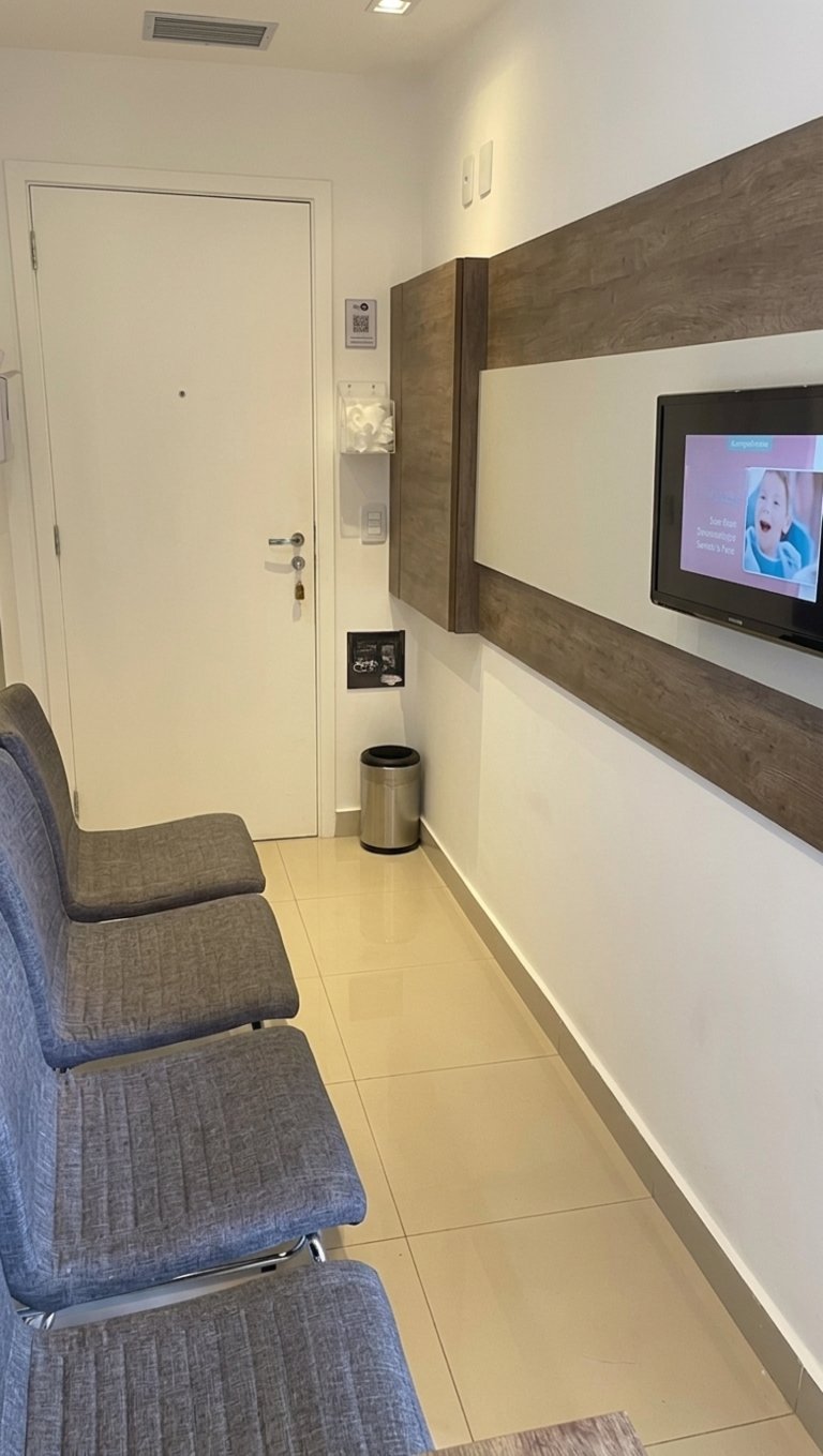 Recepção acolhedora com TV